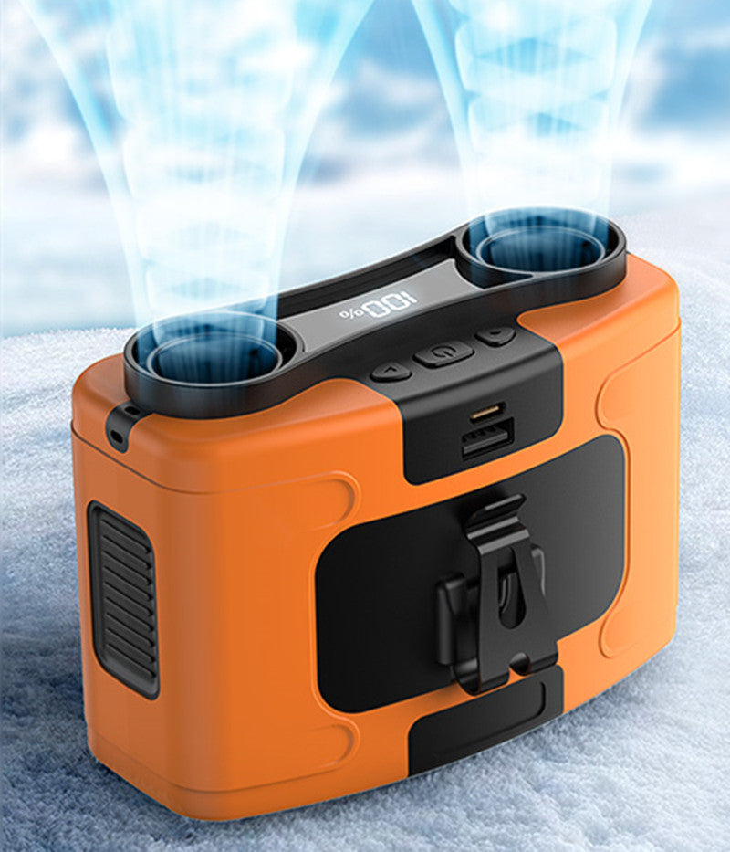 Waist-Attached Portable Cooling Fan with Multi-Speed and Light