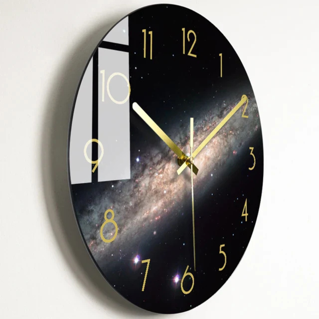 Elegant Large Glass Wall Clock with Contemporary Design