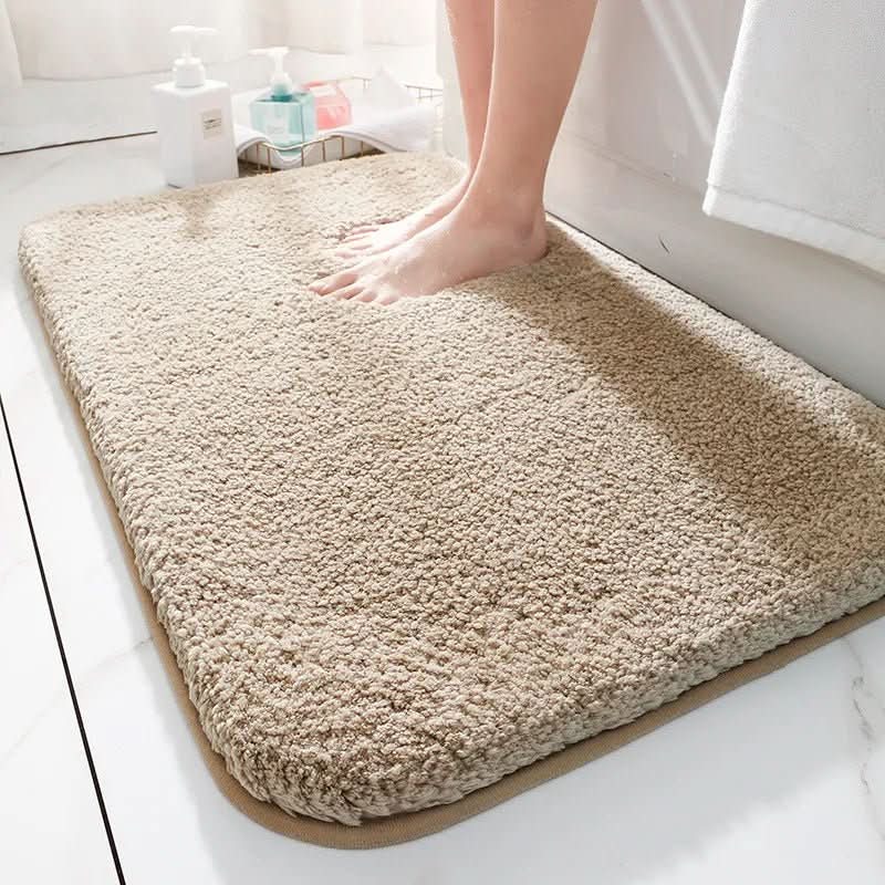 Ultra-Plush Bath Mat with Thick Microfiber and Non-Slip Base