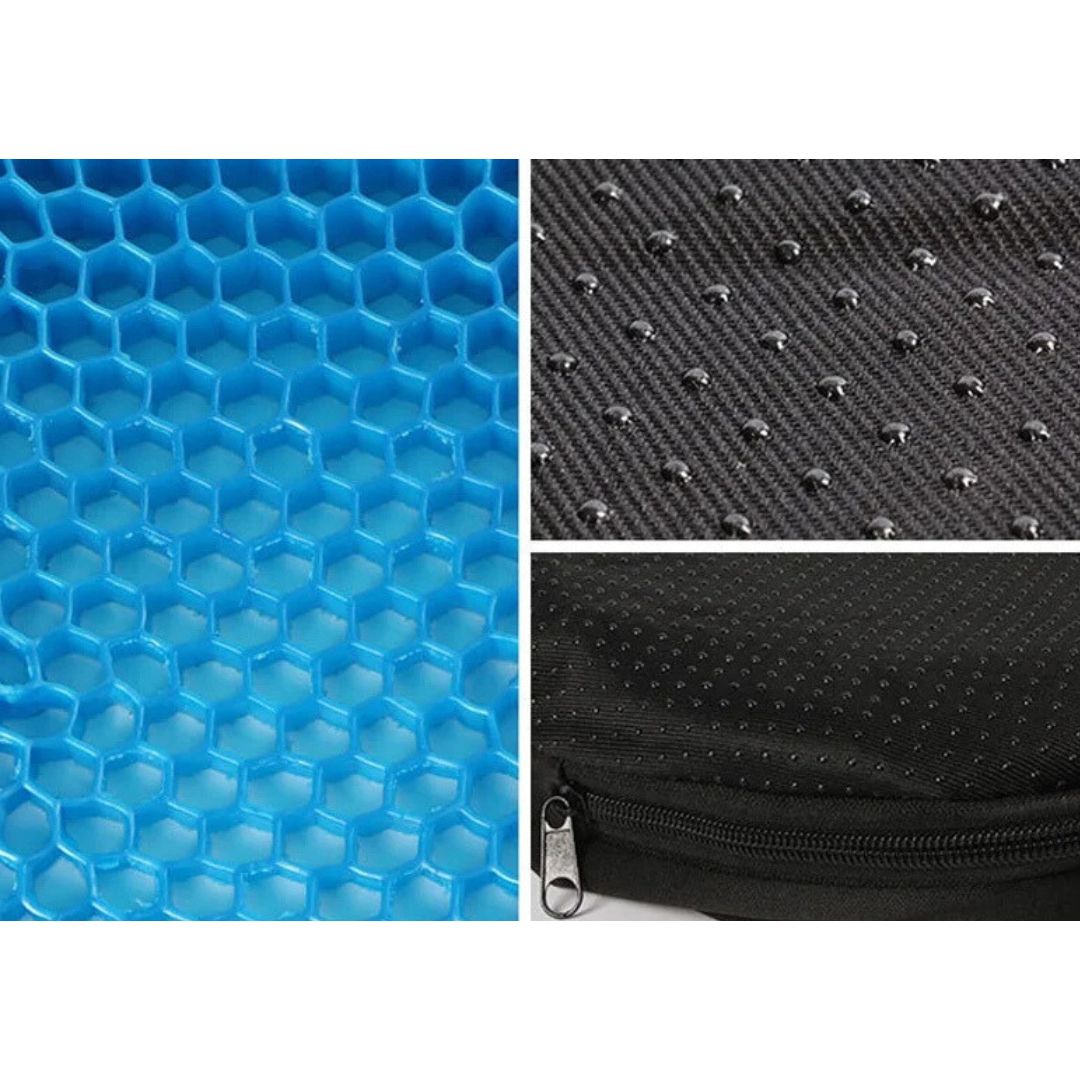 Orthopedic Gel Cushion for Tailbone & Back Pain Relief - Office, Car, Wheelchair