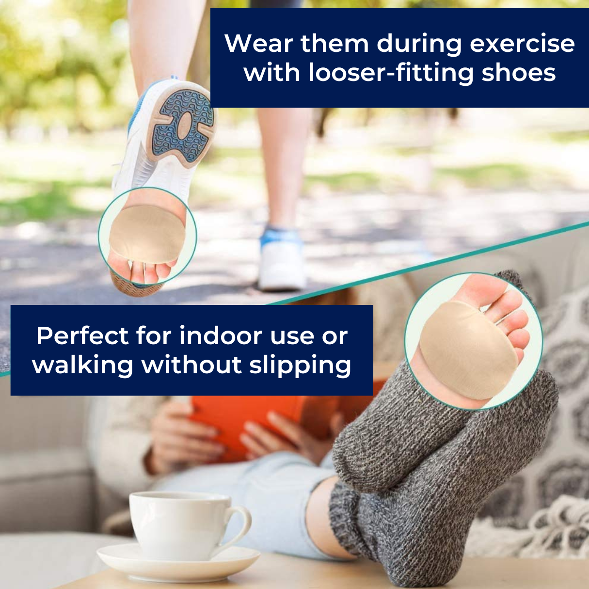 Gel Cushioned Foot Pads for Metatarsalgia and Morton’s Neuroma Relief