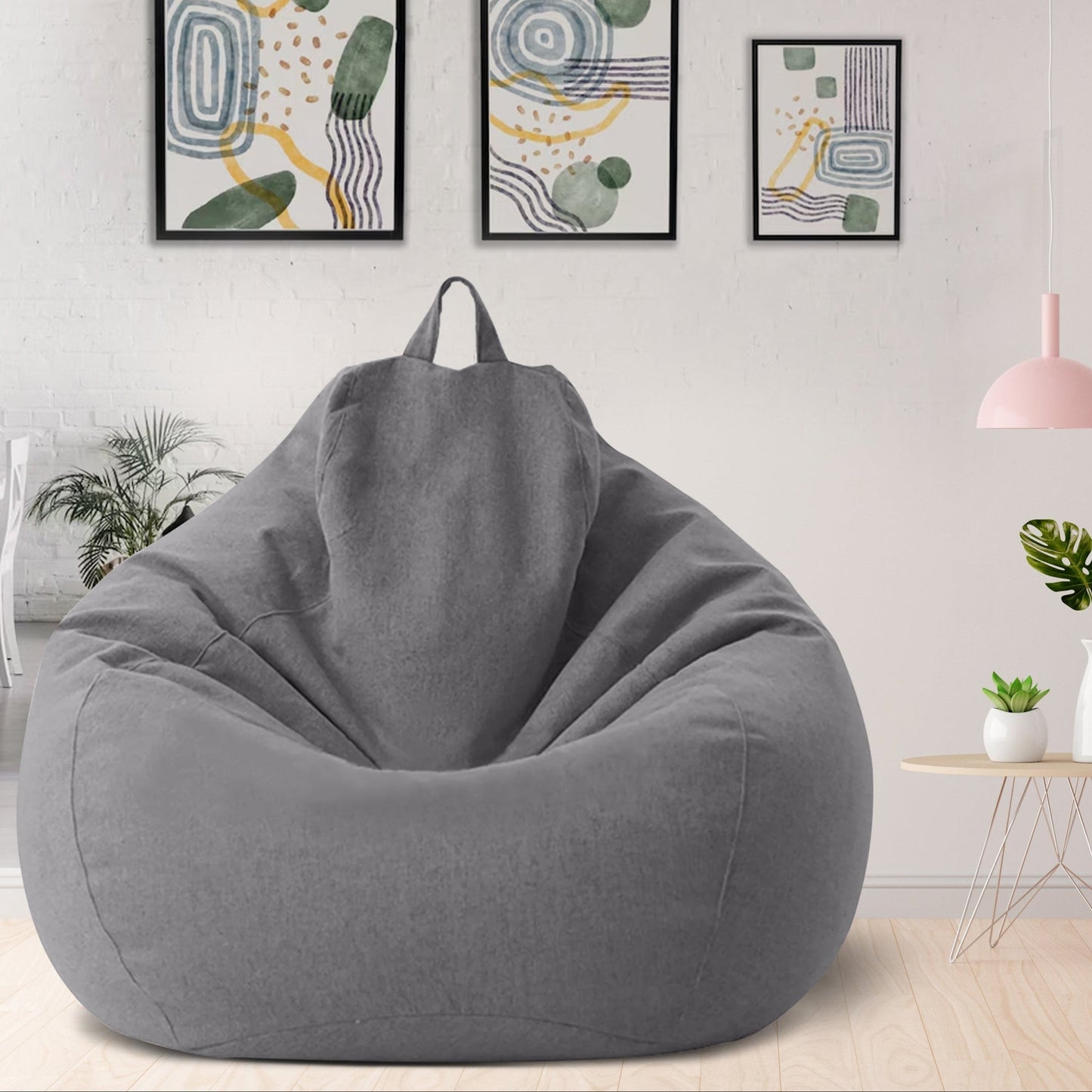 Luxury Linen Bean Bag Cover – Ergonomic Comfort for Stylish Seating