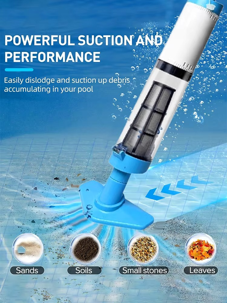Cordless Rechargeable Pool Vacuum with 3-in-1 Cleaning Modes