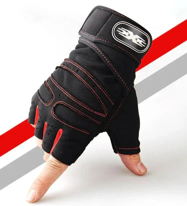 Shock-Resistant Fitness Gloves with Wrist Support for Strength Training & Cycling