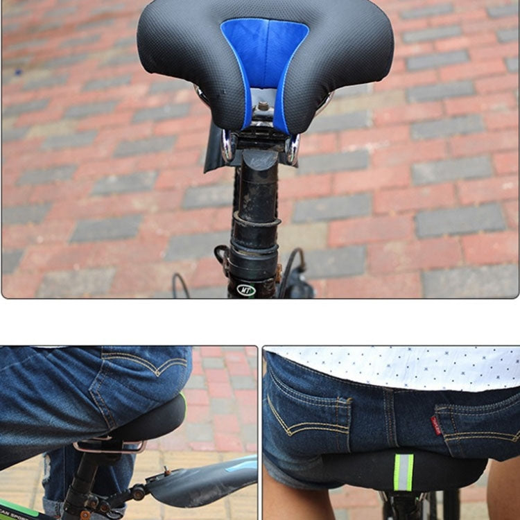 Noseless Mountain Bike Saddle with Soft Padding, Blue