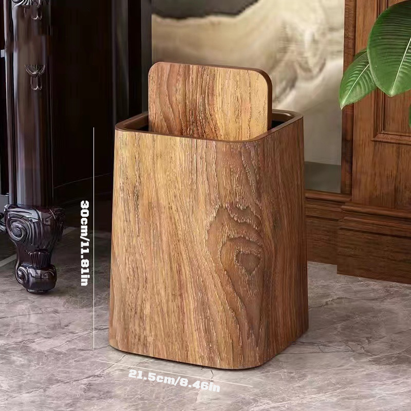 Elegant Marble Waste Bin with Swivel Lid