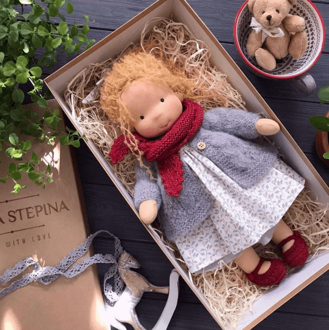 Handmade Waldorf Cuddle Doll | Soft, Organic & Safe for Kids