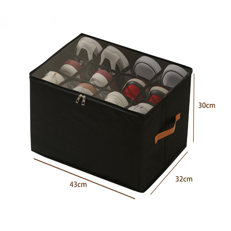 Collapsible Closet Shoe Storage with Transparent Cover