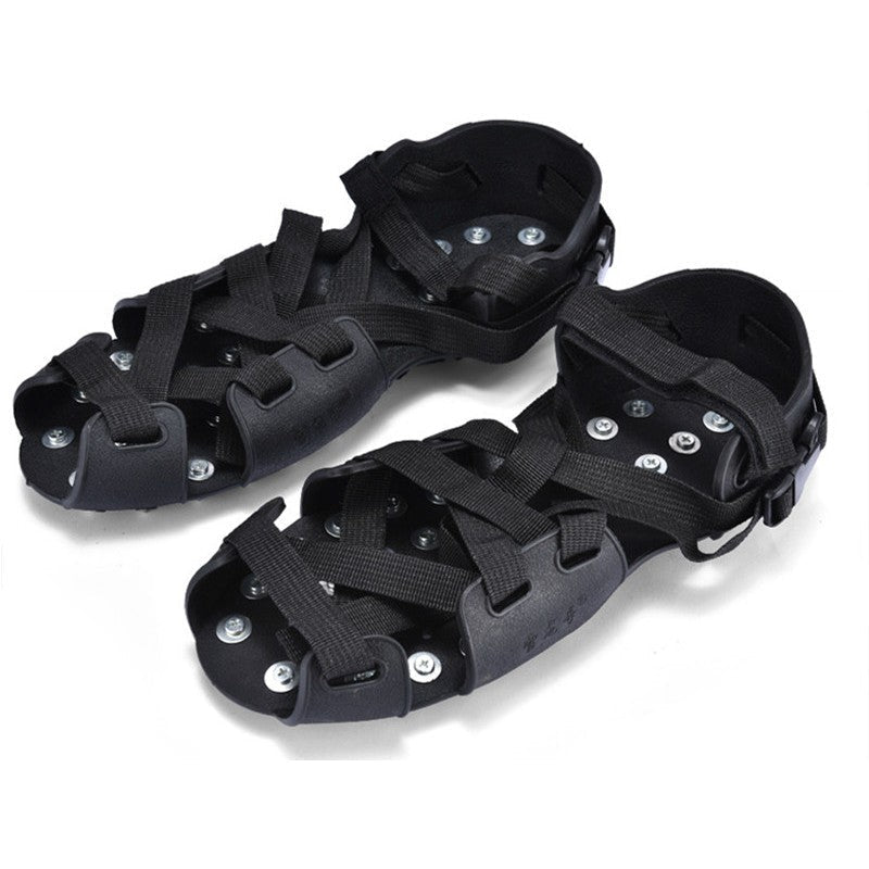 Overshoe Rubber Ice and Snow Grips with Anti-Slip Spikes (1 Pair)