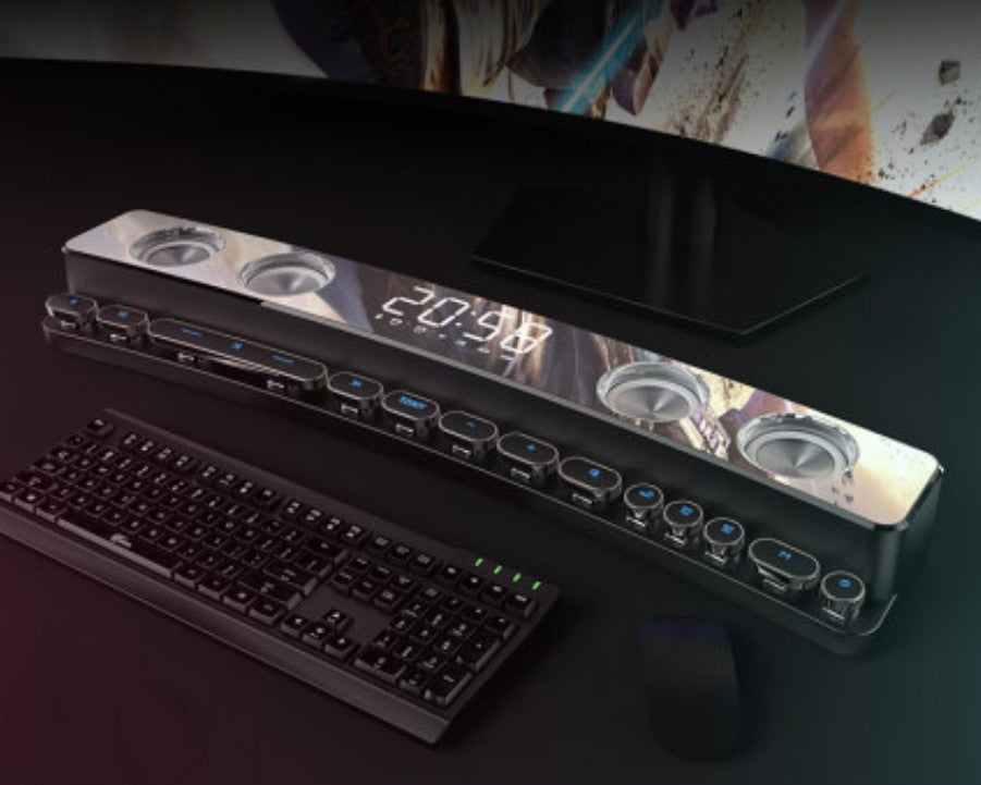 Bluetooth Gaming Speaker with RGB Lights, Dual Diaphragm & Bluetooth 5.0