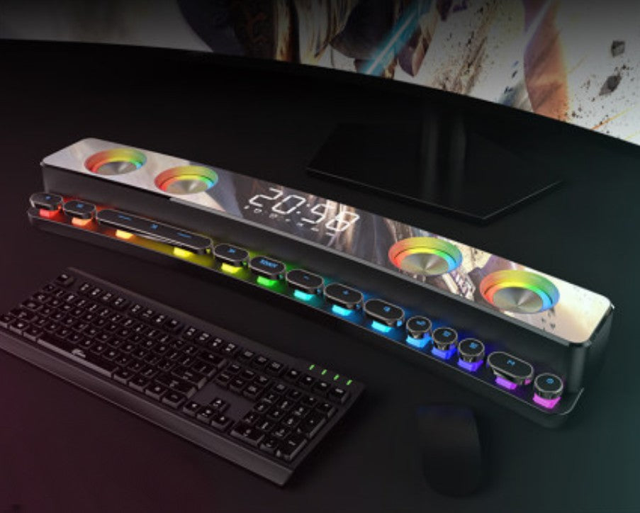 Bluetooth Gaming Speaker with RGB Lights, Dual Diaphragm & Bluetooth 5.0