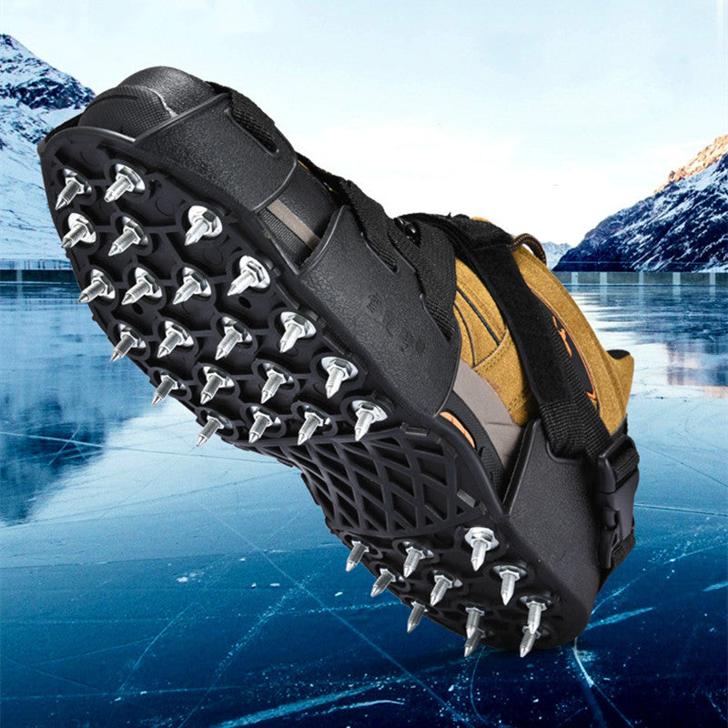 Overshoe Rubber Ice and Snow Grips with Anti-Slip Spikes (1 Pair)