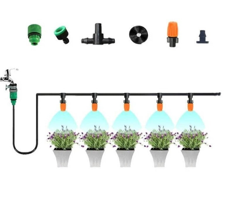 Smart Irrigation System: Customizable Nozzles & Water-Saving Hose (5m–20m)