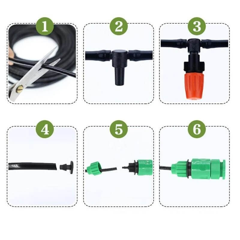 Smart Irrigation System: Customizable Nozzles & Water-Saving Hose (5m–20m)
