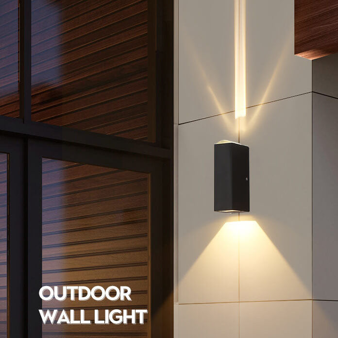 Modern Waterproof LED Outdoor Wall Light – Rectangular Aluminum Design