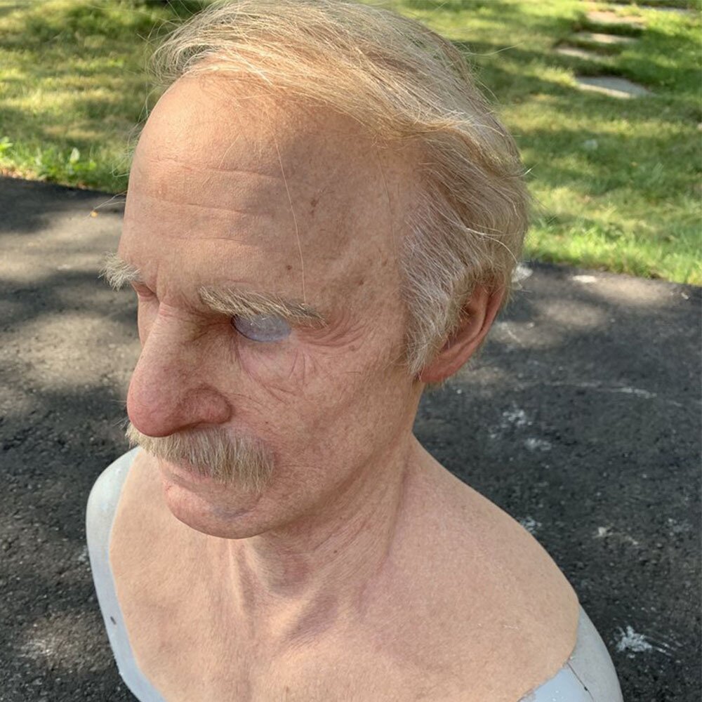Old Man Latex Mask – Realistic Halloween Costume for Adults