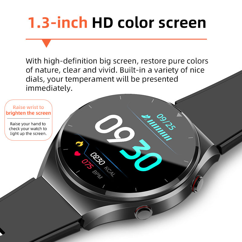 One-Touch Health Monitor Smartwatch: Glucose, Blood Pressure, ECG, Heart Rate