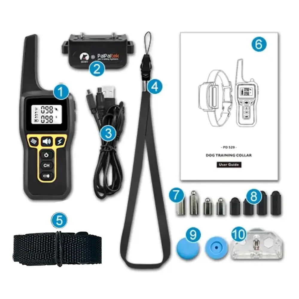 1000m Waterproof Dog Training Collar with Remote, Rechargeable & Adjustable
