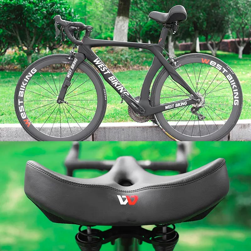 Extra Wide Ergonomic Bike Seat - Breathable and Comfortable Saddle