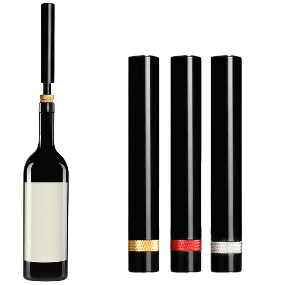 Air Pressure Wine Opener - Stainless Steel with Ergonomic Handle