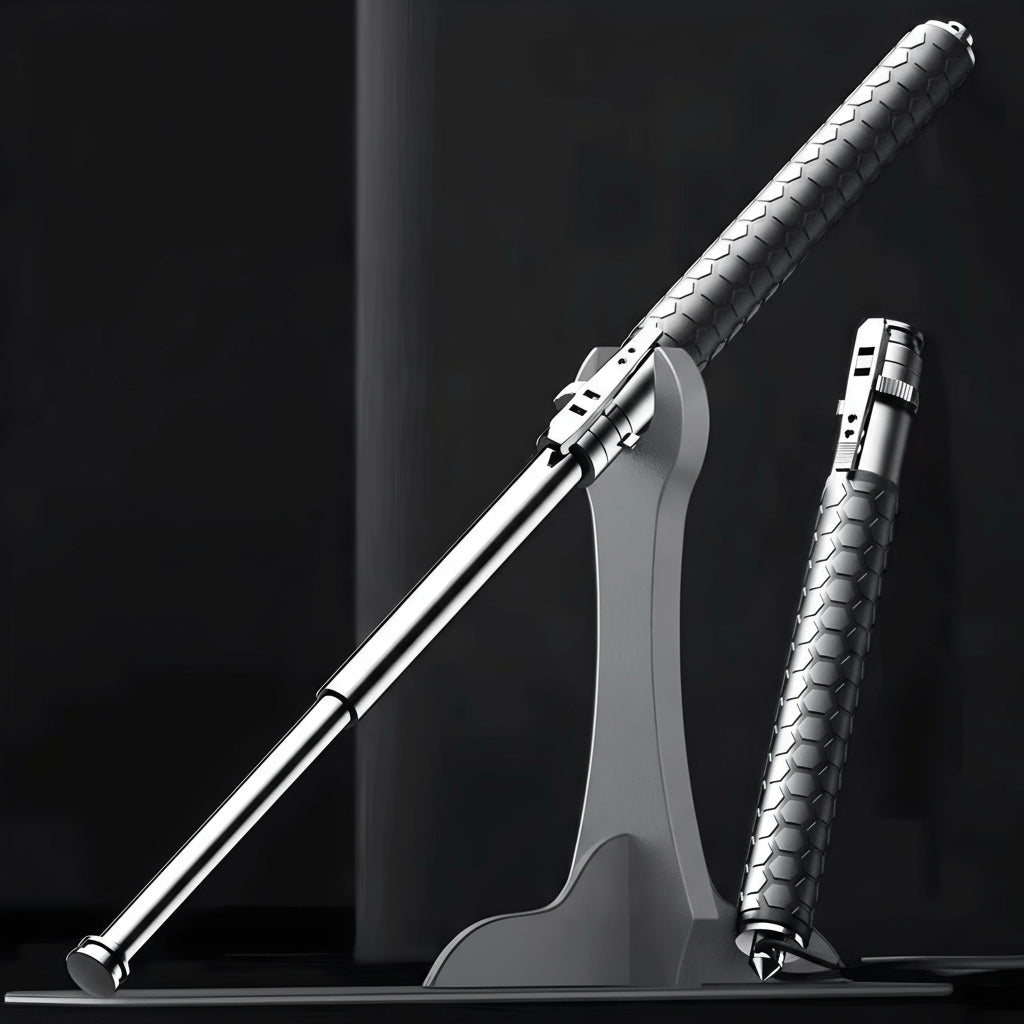 Self-Defense Walking Stick with Automatic Stability Support