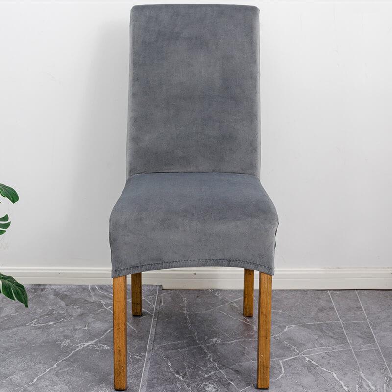 Stretch Velvet Dining Chair Slipcovers XL Size | Set of 4 Non-Slip & Soft