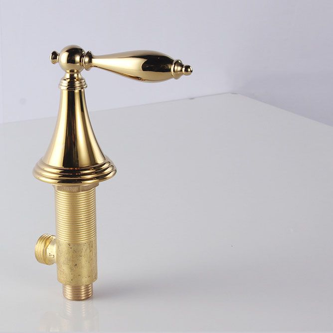 Contemporary Double Handle Bathroom Faucet with Lever Design