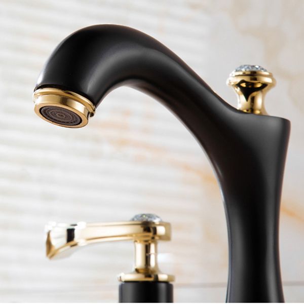 Contemporary Dual-Handle Brass Vessel Faucet for Home