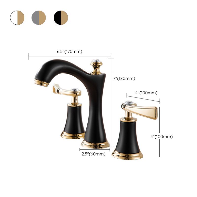 Contemporary Dual-Handle Brass Vessel Faucet for Home