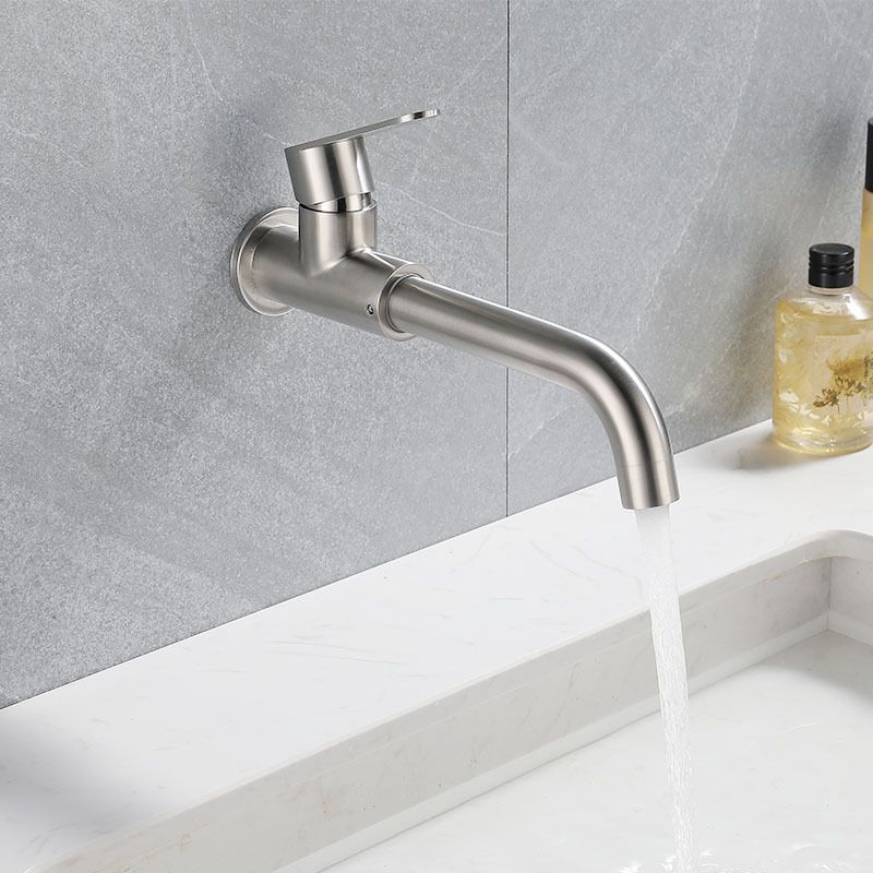 Contemporary Wall Mounted Single Lever Bathroom Faucet