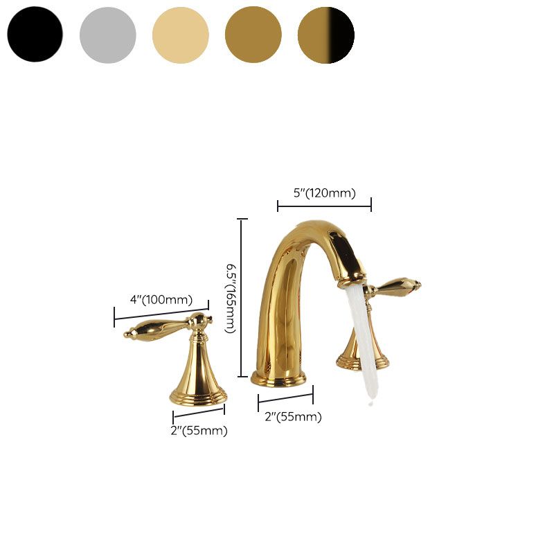 Contemporary Double Handle Bathroom Faucet with Lever Design