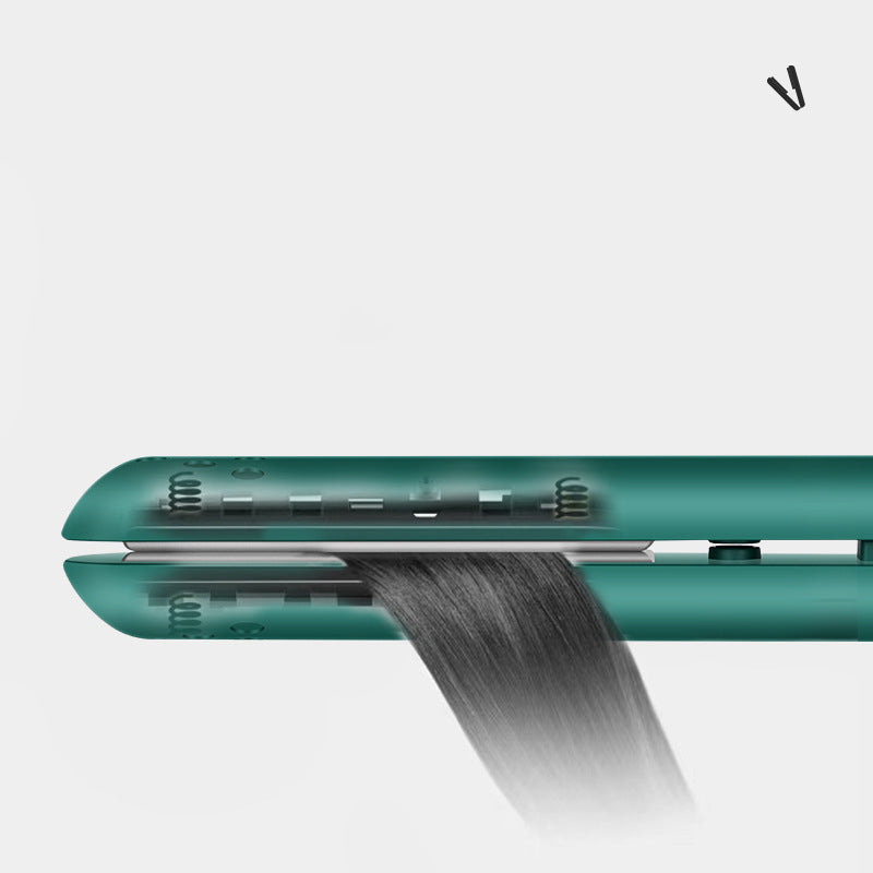 Mini 2-in-1 Ceramic Curl and Straighten Iron for Travel Styling