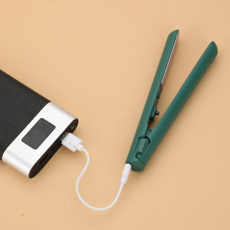 Mini 2-in-1 Ceramic Curl and Straighten Iron for Travel Styling