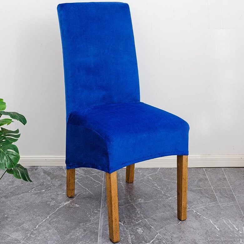 Stretch Velvet Dining Chair Slipcovers XL Size | Set of 4 Non-Slip & Soft