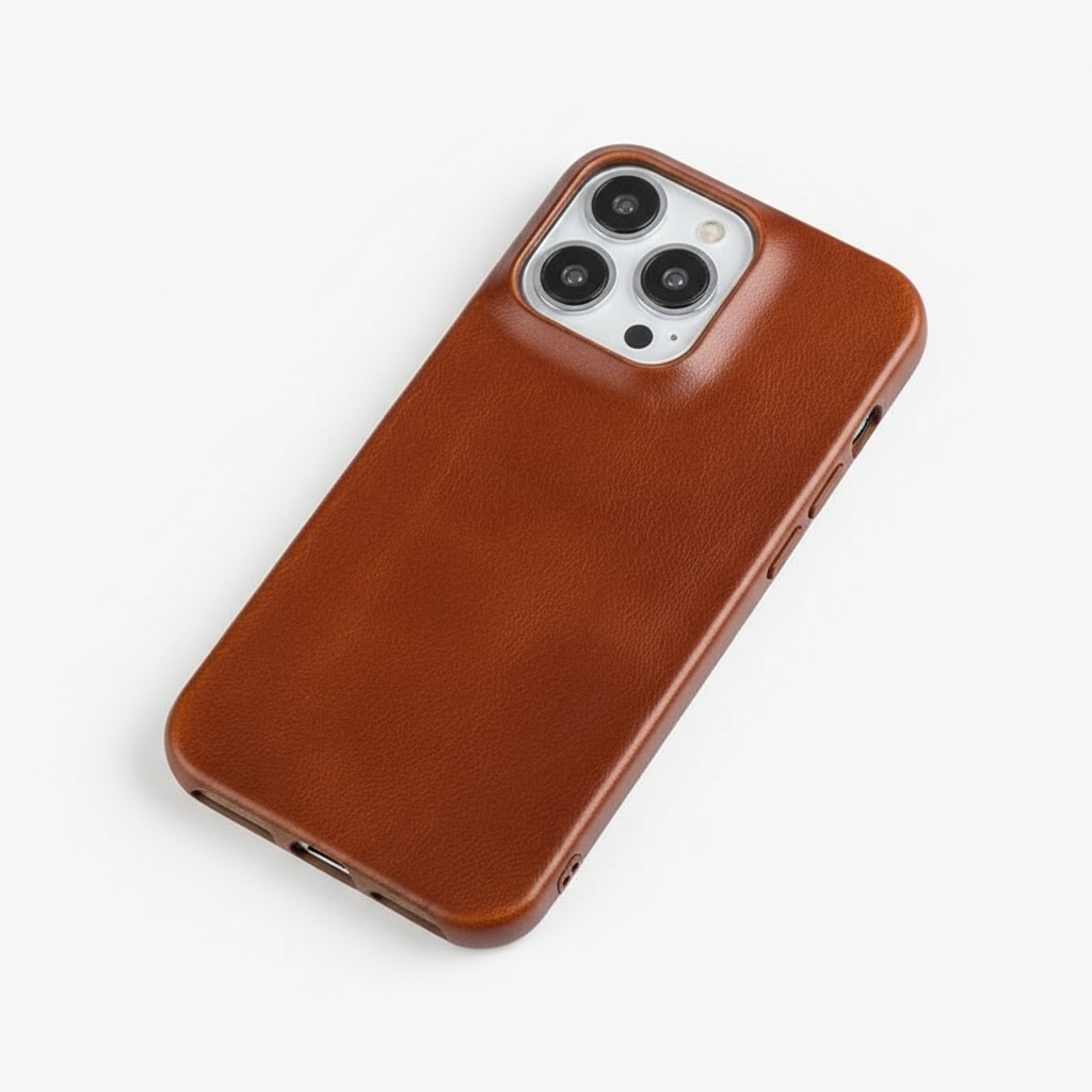 Genuine Leather Oil Wax iPhone Case with MagSafe Compatibility