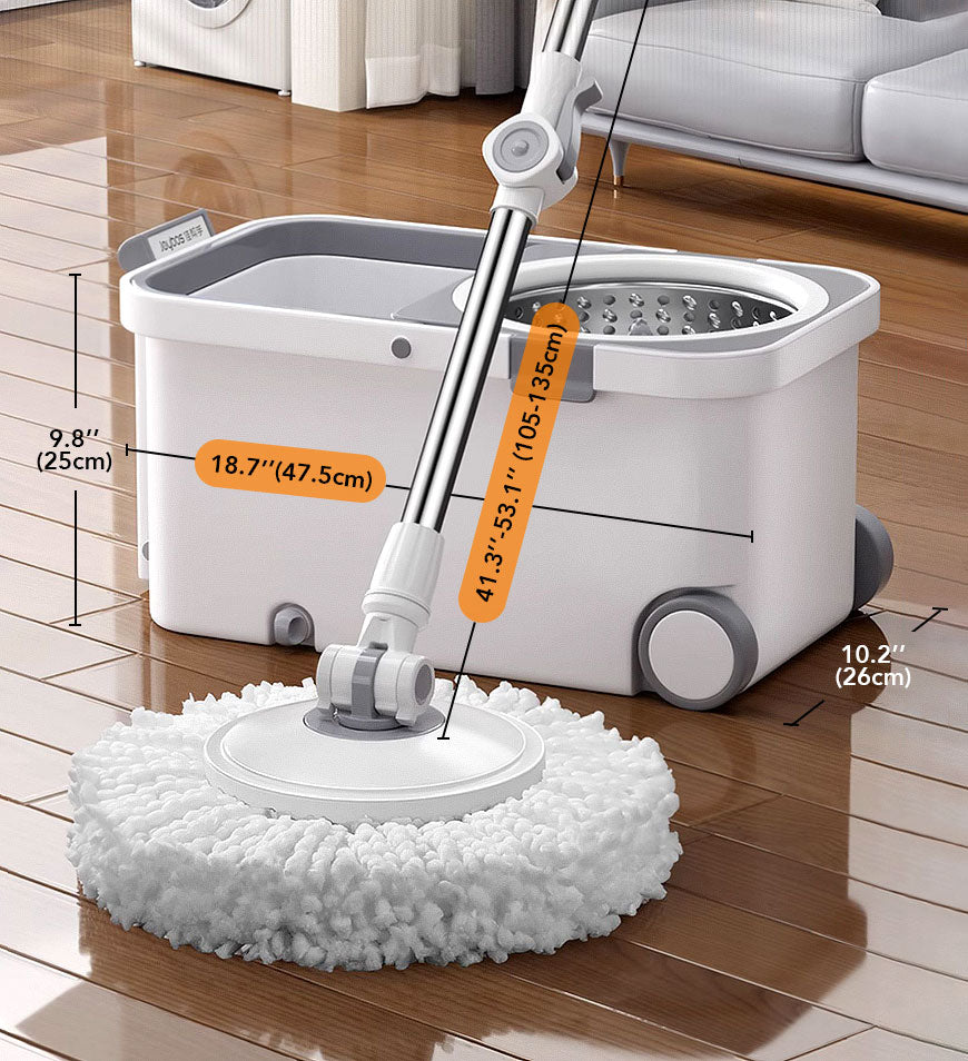 360° Rotating Mop & Bucket Set with Self-Wringing System F63