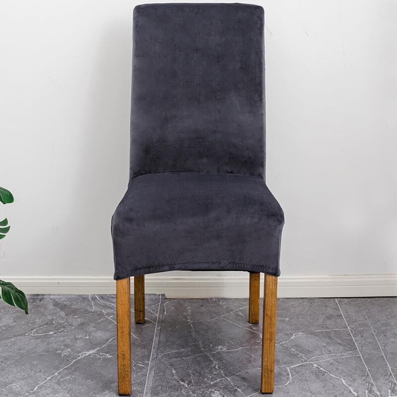 Stretch Velvet Dining Chair Slipcovers XL Size | Set of 4 Non-Slip & Soft