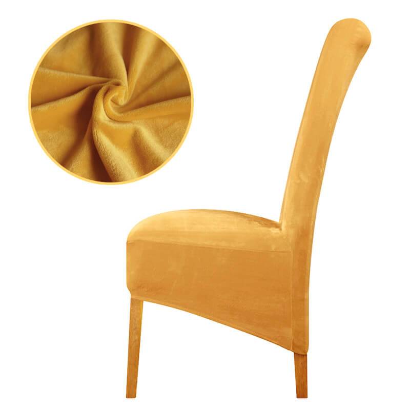 Stretch Velvet Dining Chair Slipcovers XL Size | Set of 4 Non-Slip & Soft