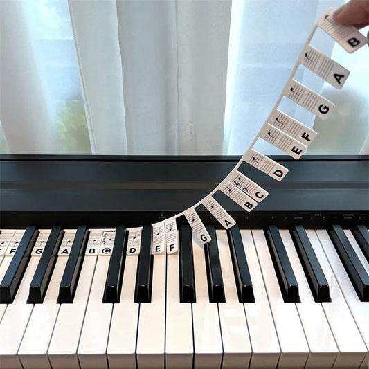 Removable Piano Key Labels for Beginners