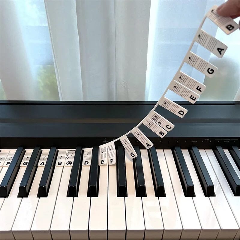 Removable Keyboard Note Labels for Piano Beginners