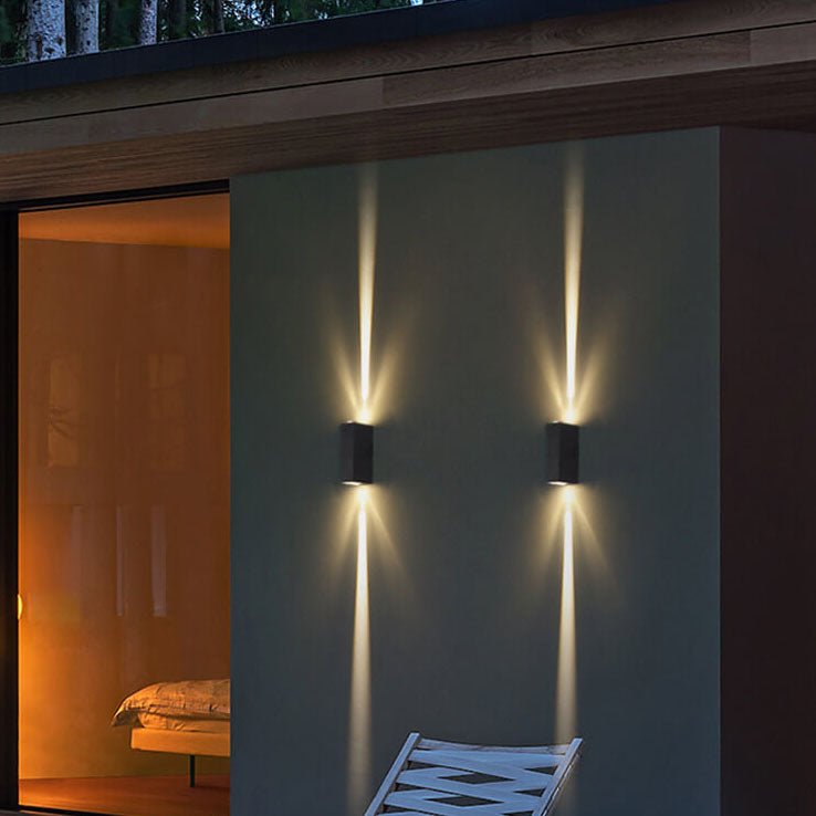 Modern Waterproof LED Outdoor Wall Light – Rectangular Aluminum Design