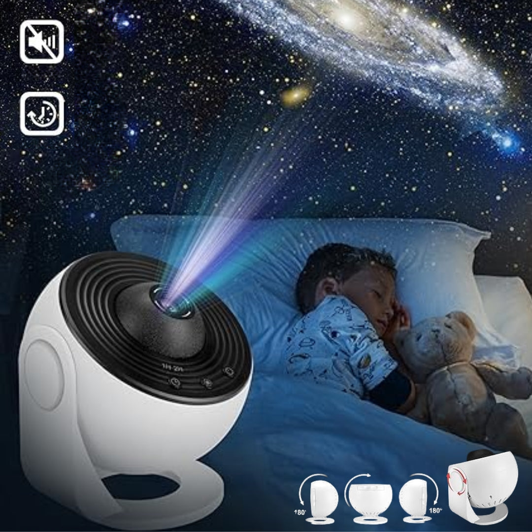 360° Rotating Galaxy Projector - Enchanting Room-Wide Starry Night Display