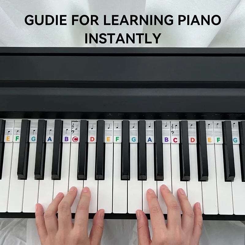 Removable Piano Key Labels for Beginners