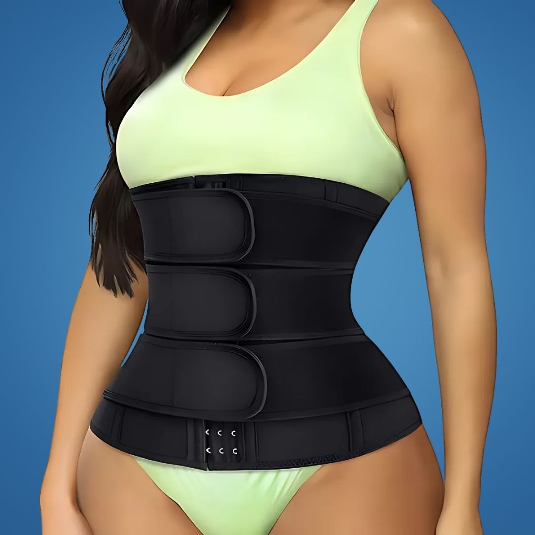 Triple Compression Neoprene Waist Trainer Belt – Ideal for Workout & Postpartum