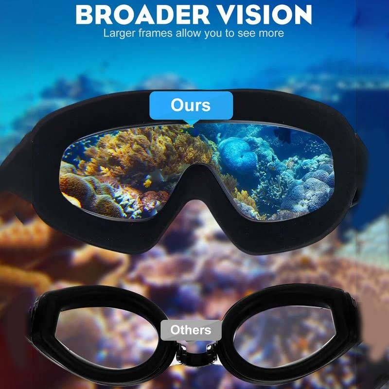 Wide Vision Anti-Fog Swimming Goggles