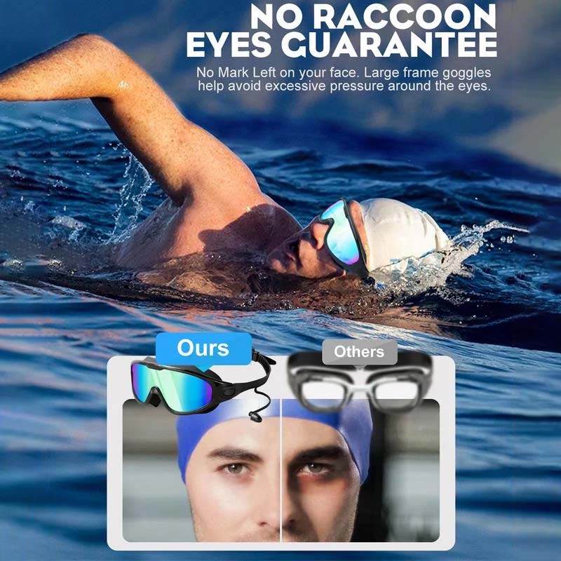 Wide Vision Anti-Fog Swimming Goggles