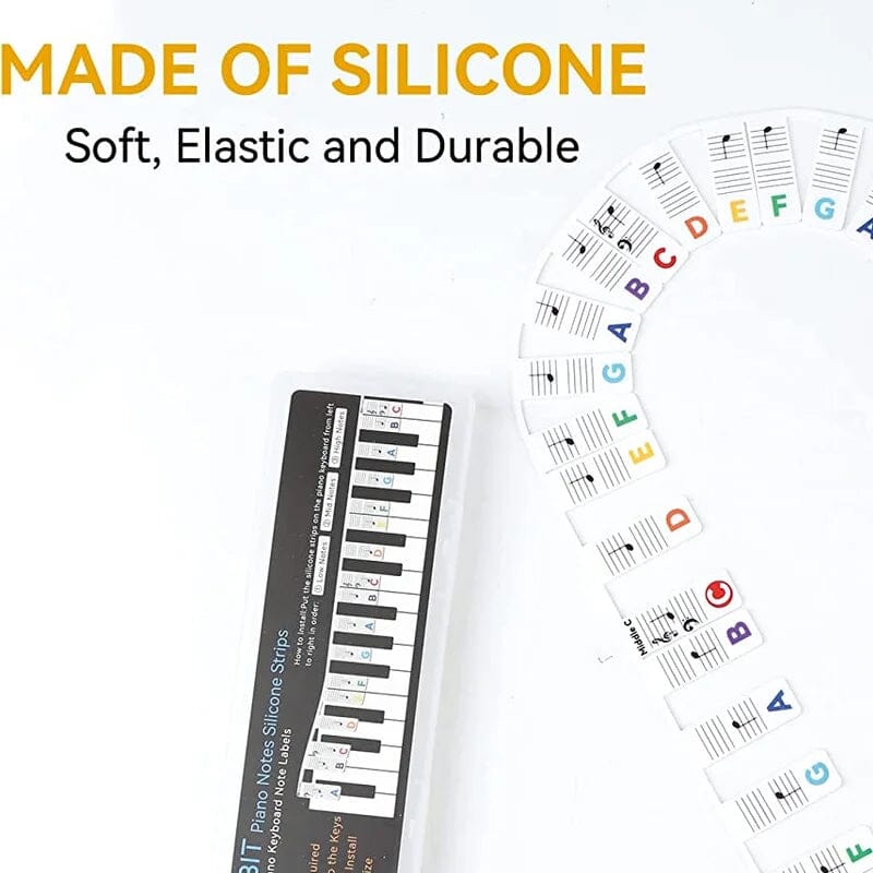 Removable Piano Key Labels for Beginners