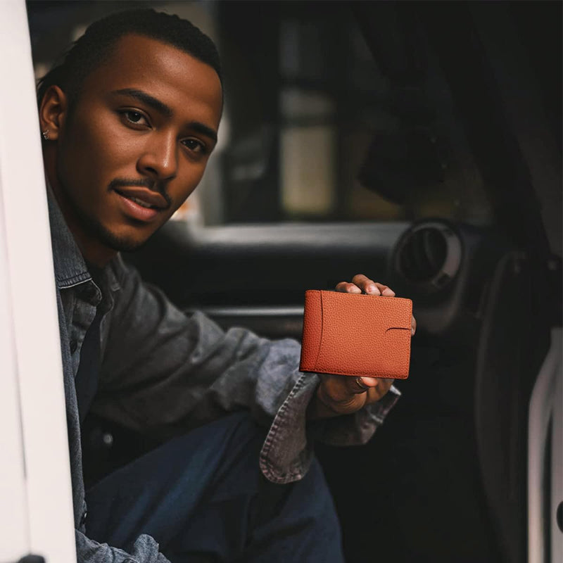 Genuine Leather Anti-theft Card Holder with RFID Protection