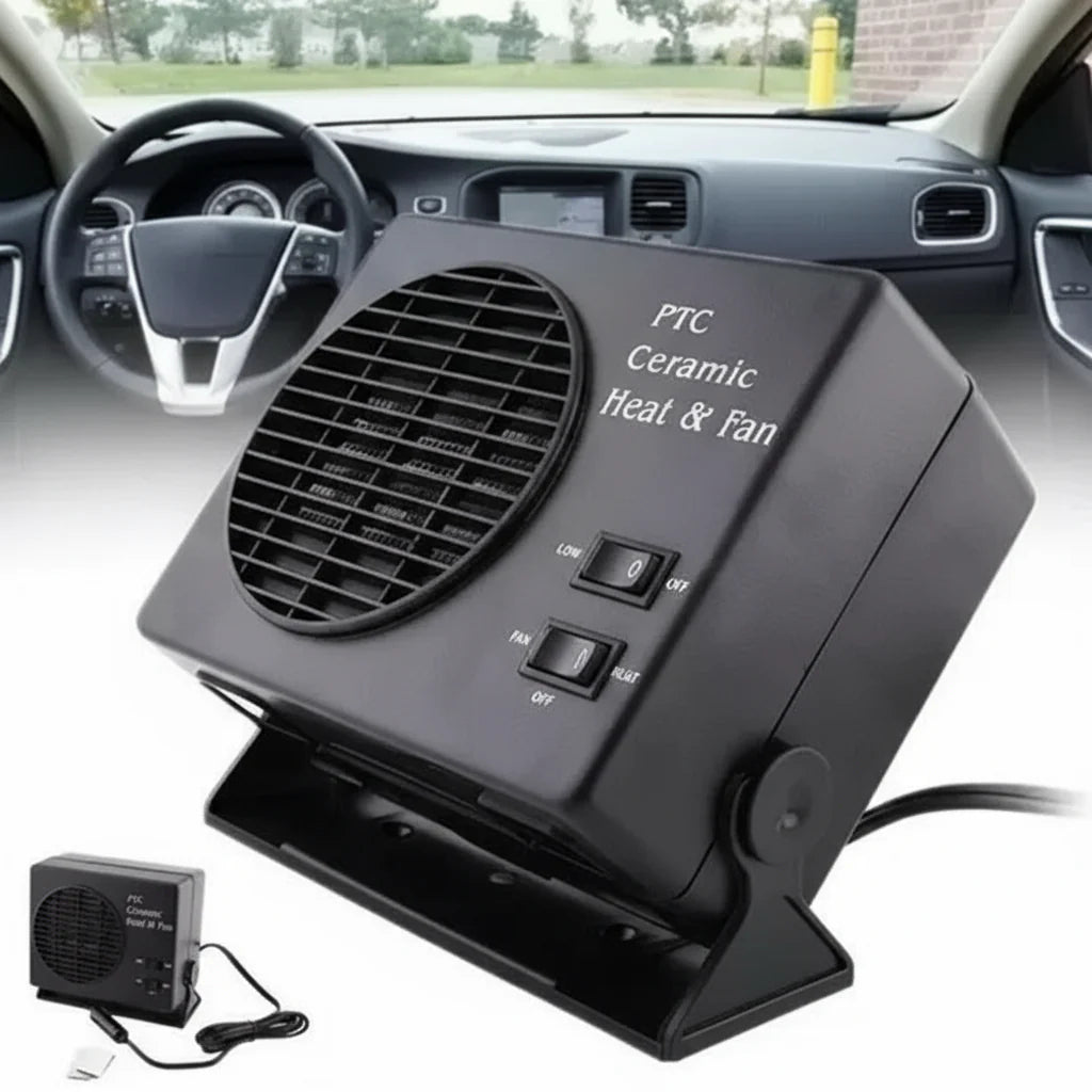 12V Portable Car Heater Fan | Ceramic Defroster 150W-300W with Thermostat