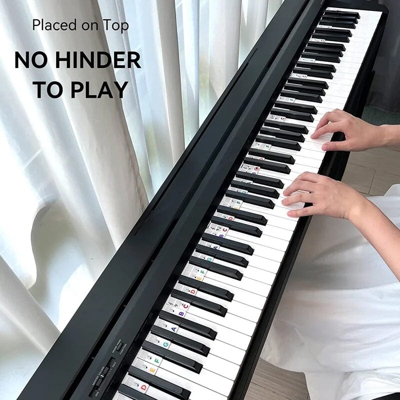 Removable Keyboard Note Labels for Piano Beginners